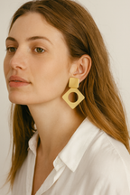 Golden Grace German Brass Earrings Garud Wear