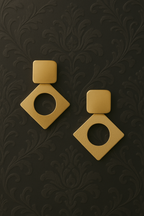 Golden Grace German Brass Earrings Garud Wear