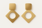 Golden Grace German Brass Earrings Garud Wear