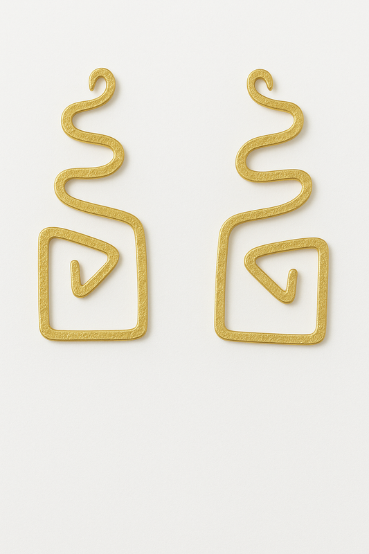 Elegant Spiral Glow Earrings Garud Wear