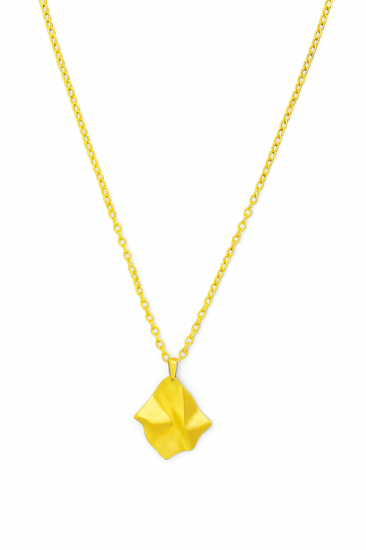 Golden Ember Beaten Brass Necklace Garud Wear