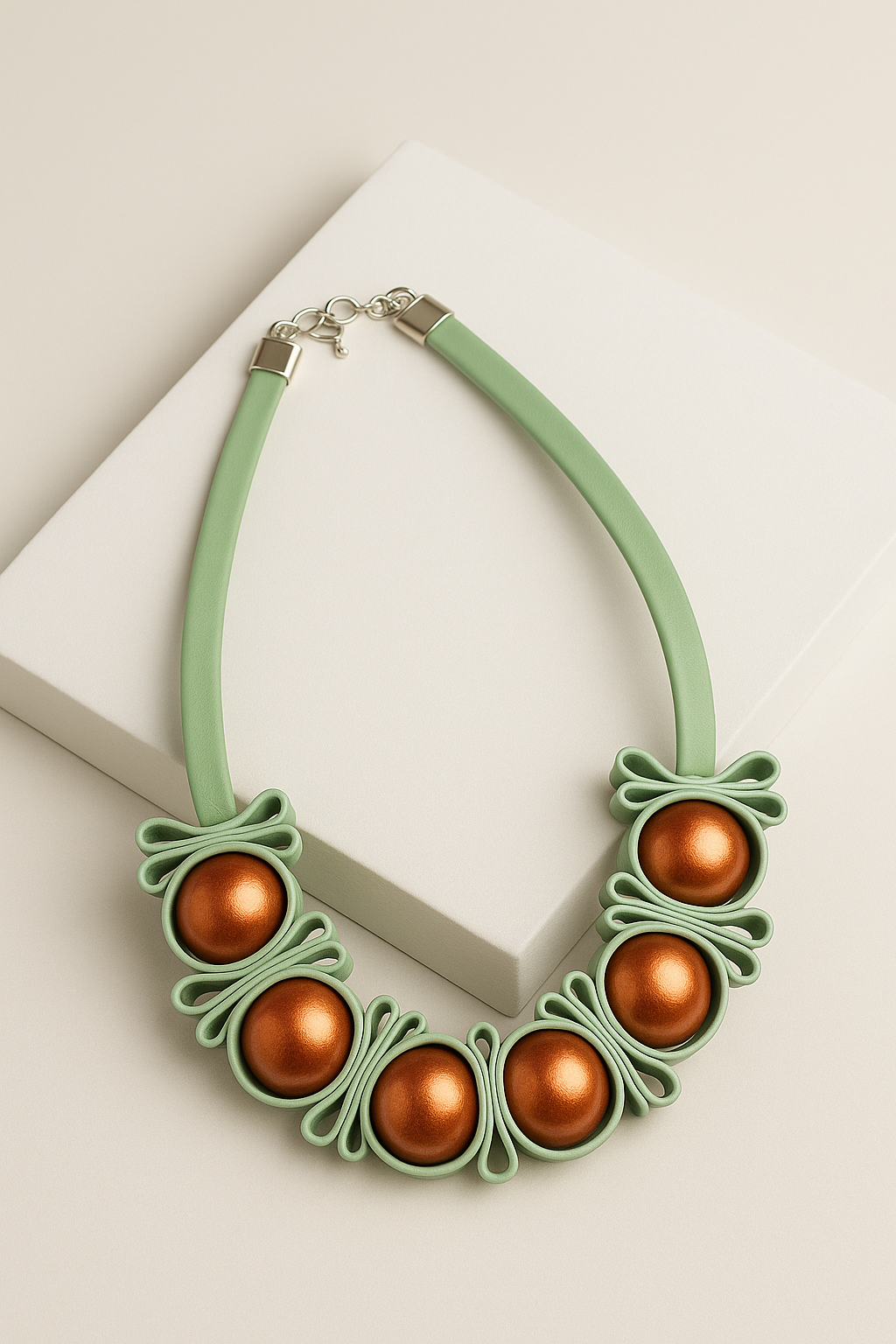 Pink Leather Necklace Garud Wear