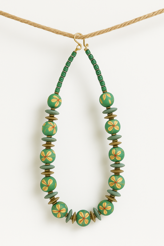 Serene Leaf Wooden Necklace Garud Wear