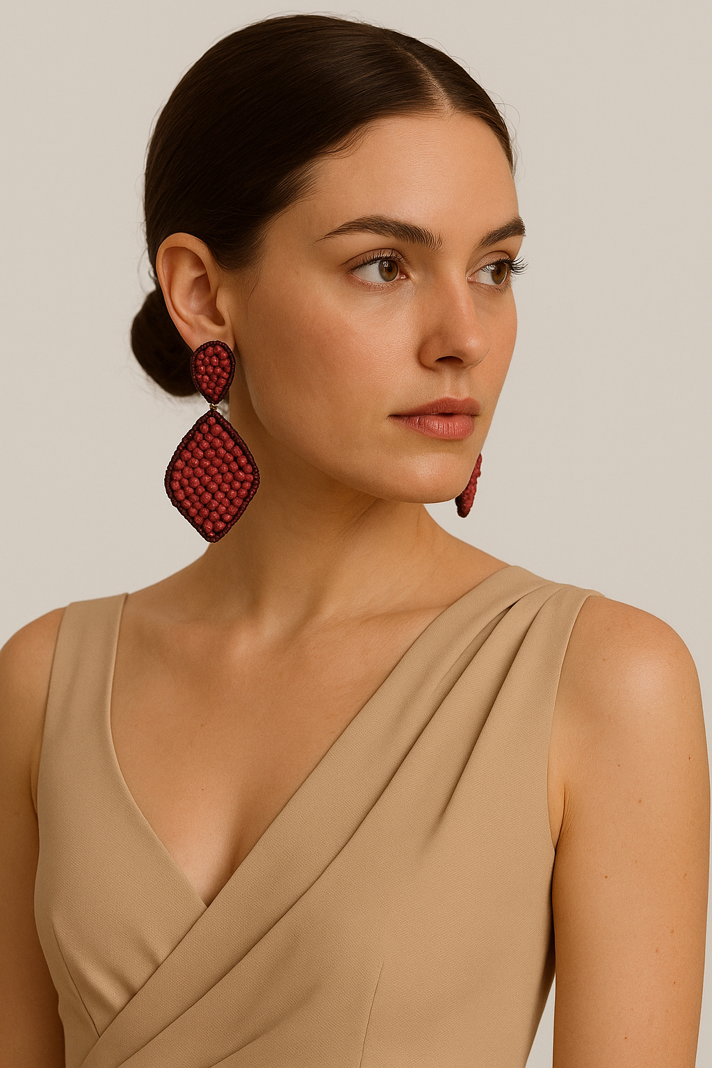 Ruby Leaf Earrings Garud Wear