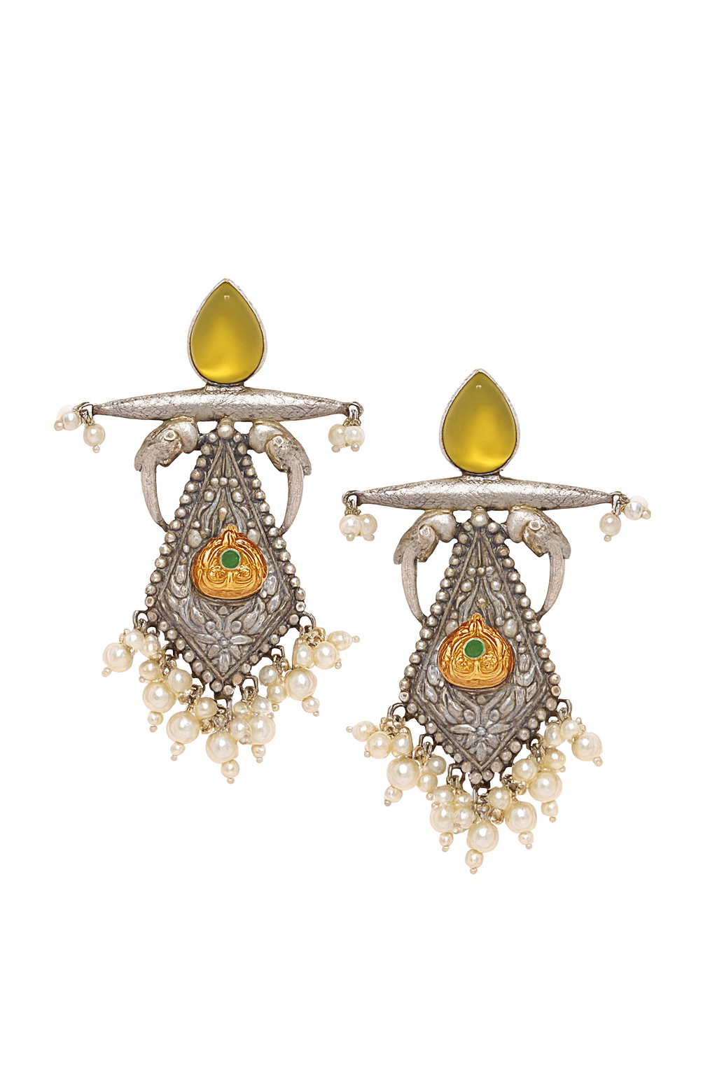yellow-mirage-earrings Garud Wear