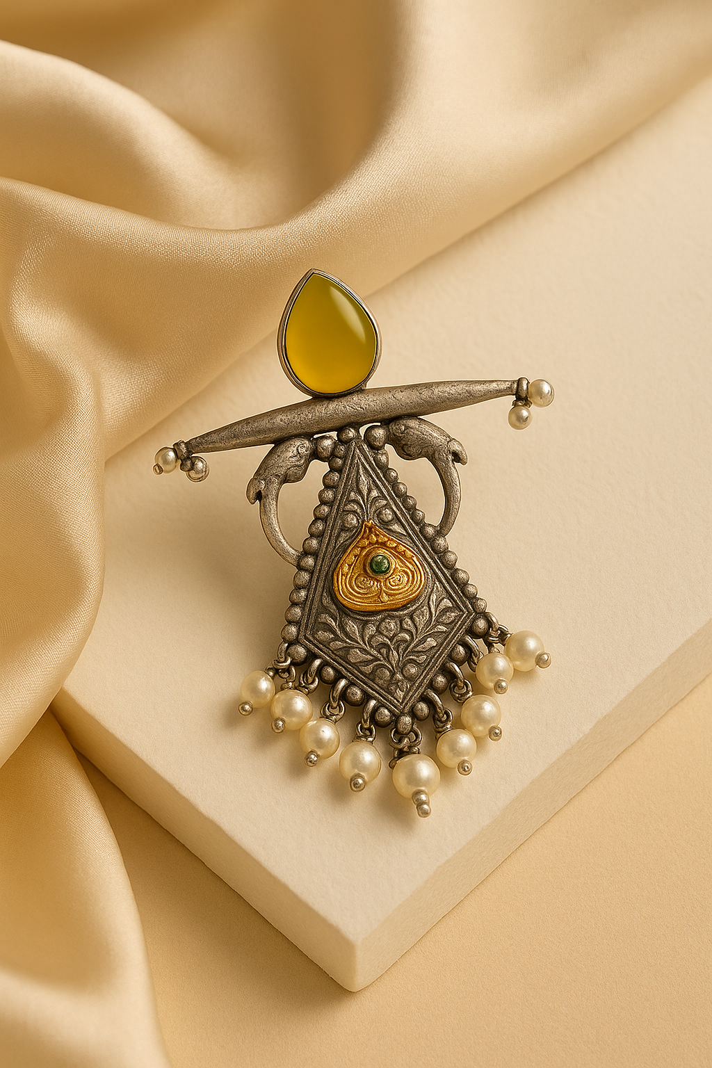 yellow-mirage-earrings Garud Wear