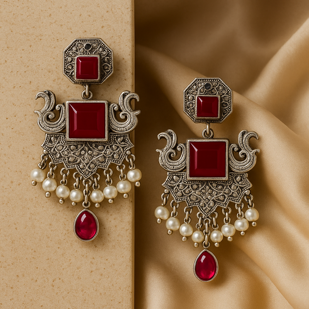 ruby-earrings Garud Wear