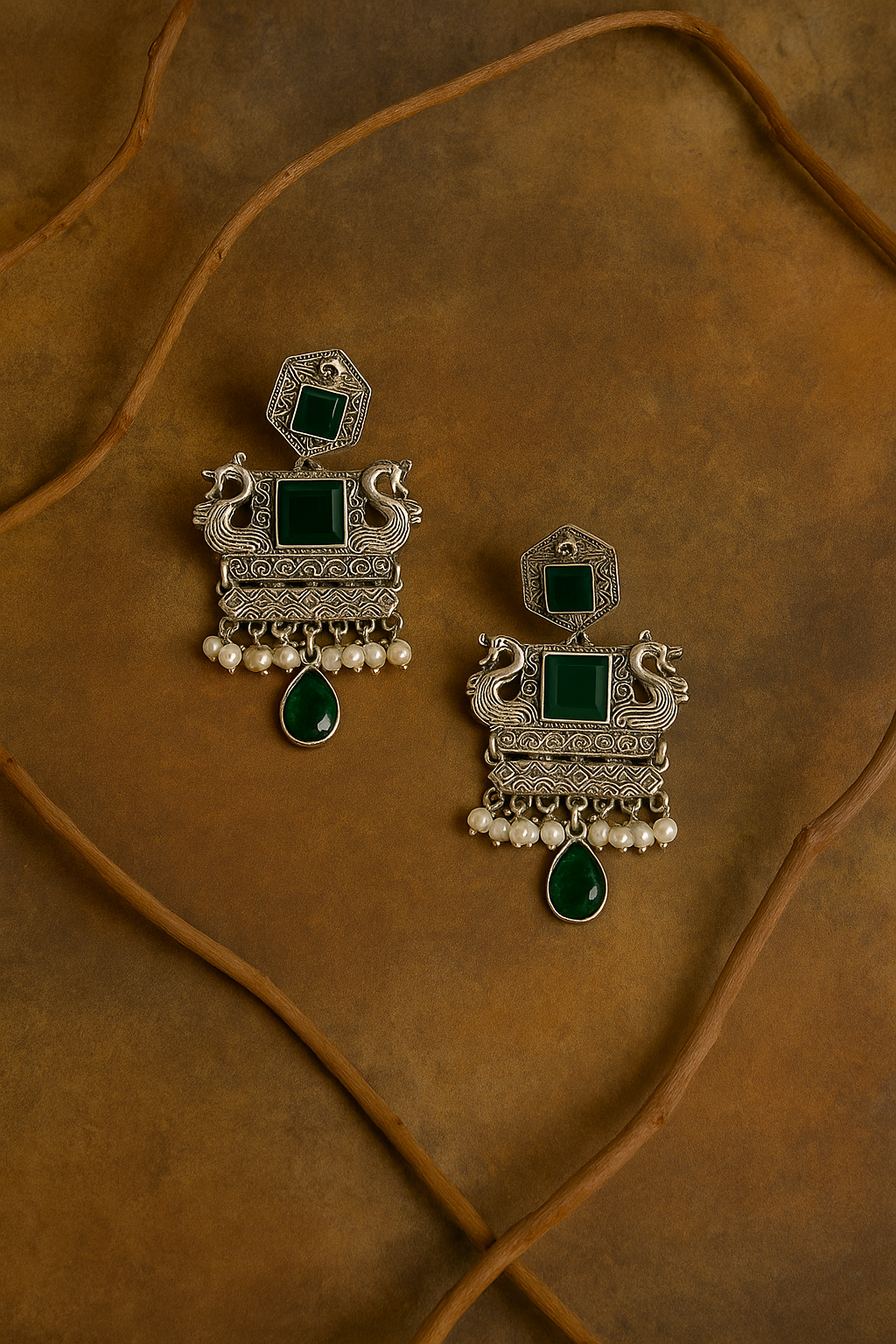 emerald-earrings Garud Wear