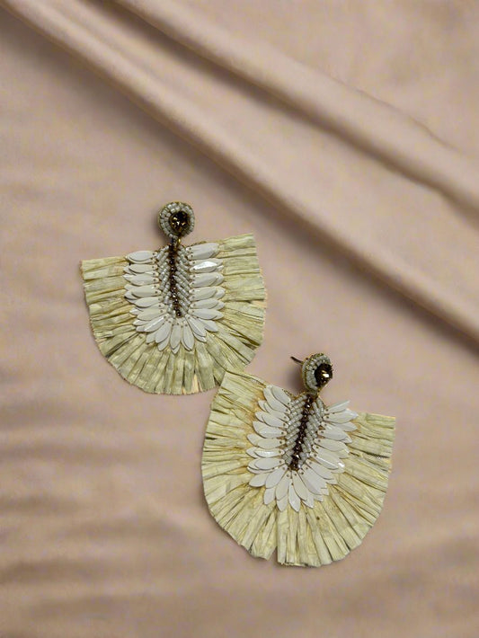 Raffia Delighted  Earrings - Garud Wear