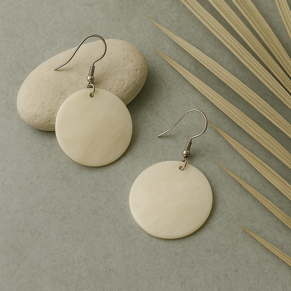Ivory Breeze Shell Earrings Garud Wear
