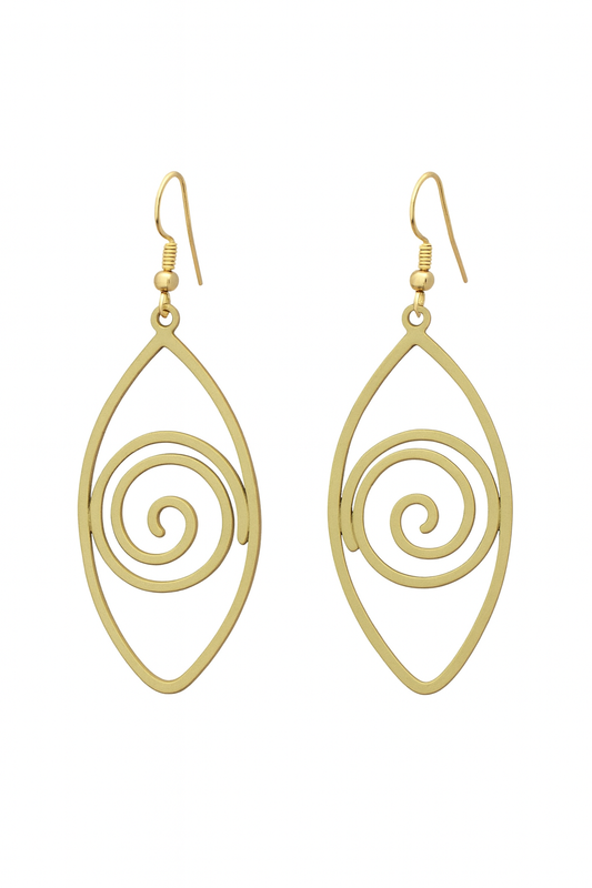 Golden Eye Drop Earrings Garud Wear