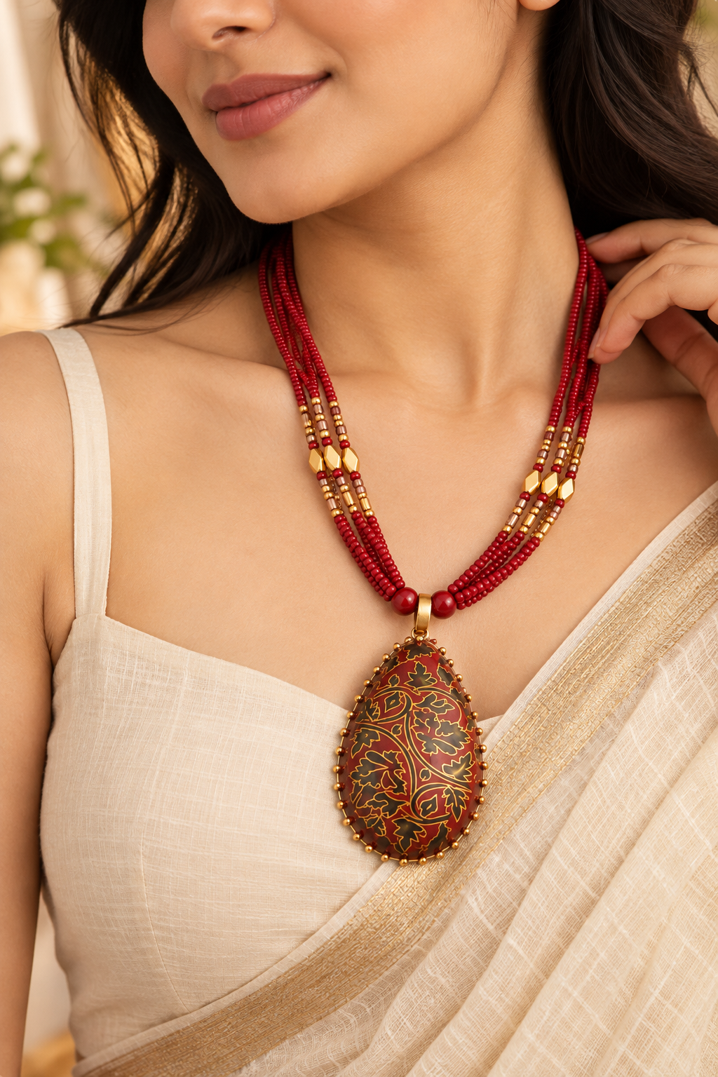 The Red Necklace Garud Wear