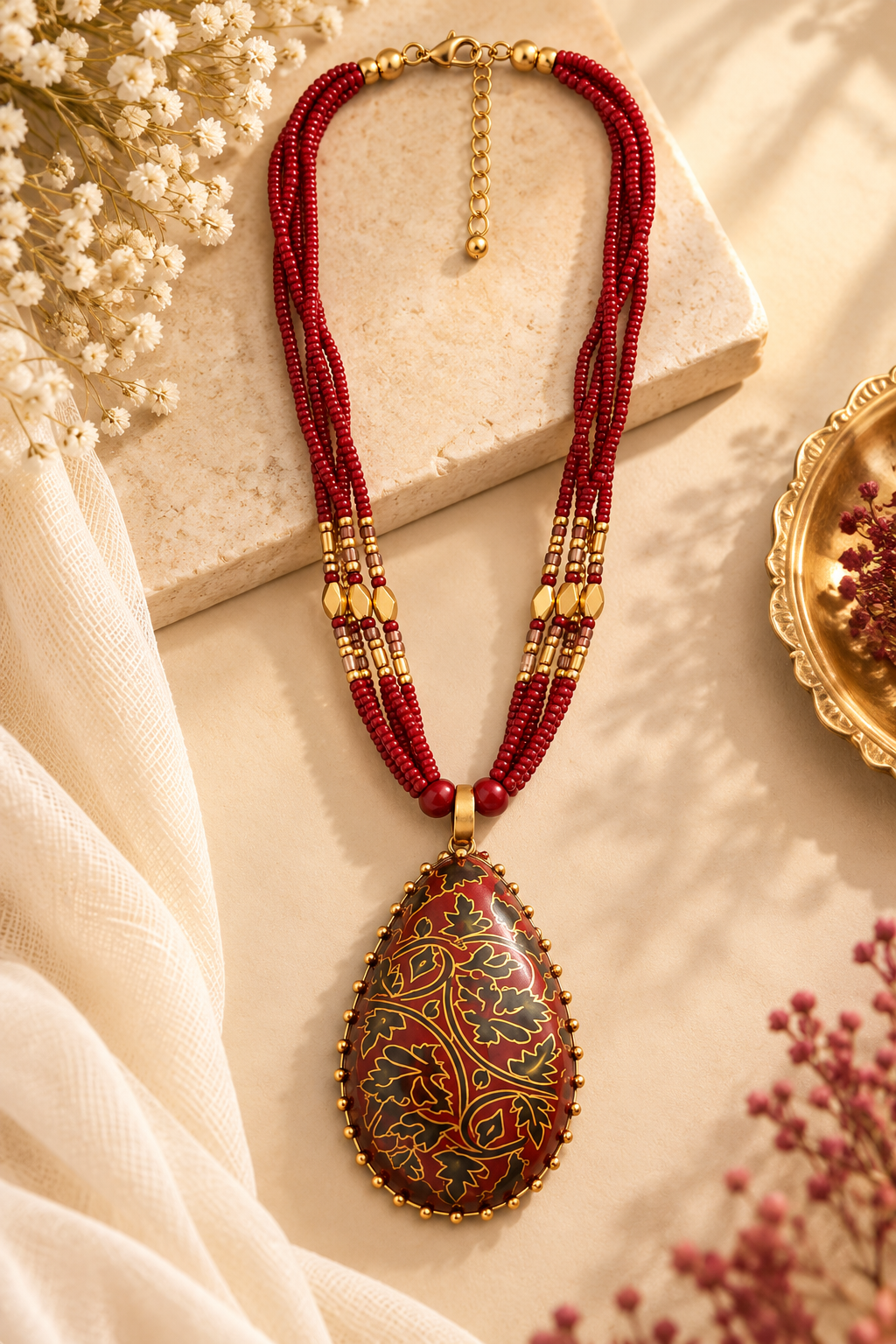 The Red Necklace Garud Wear