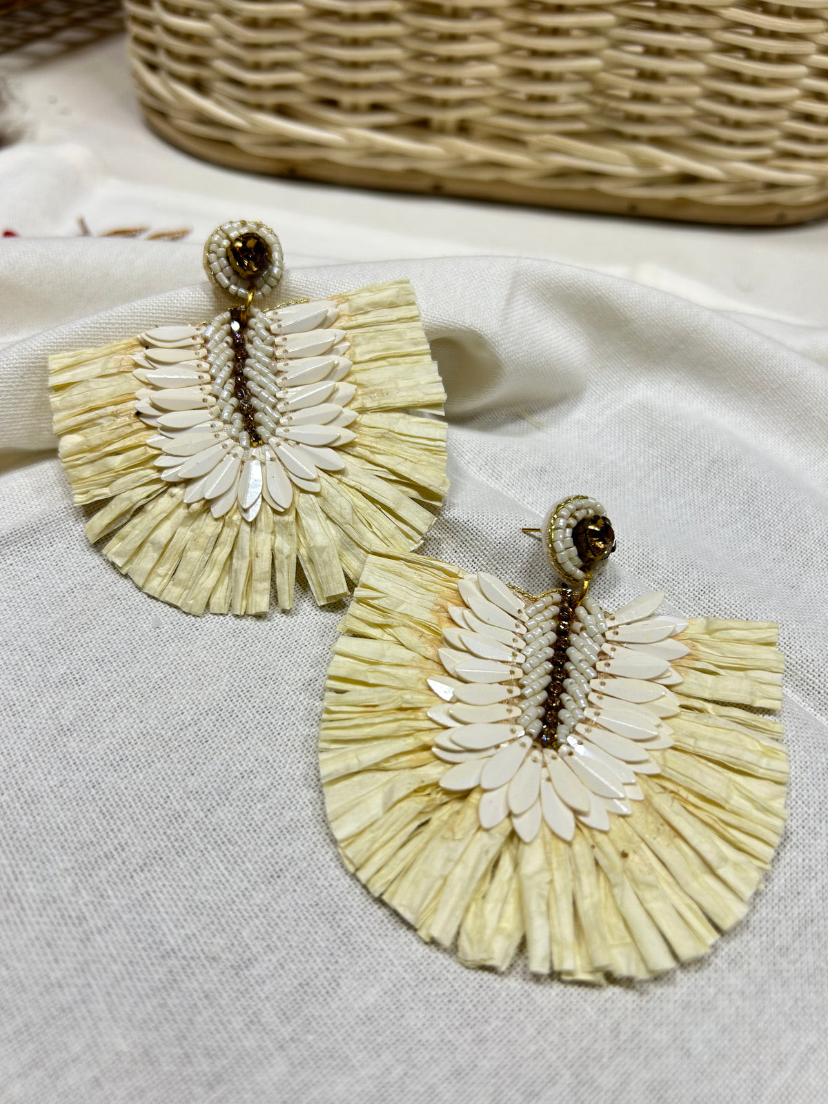 Raffia Delighted  Earrings - Garud Wear