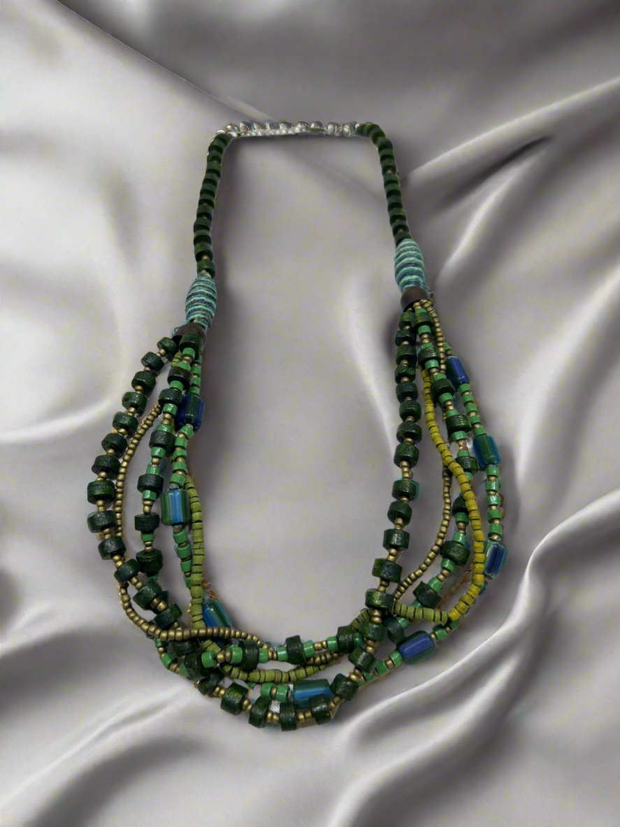 Wooden Green Necklace - Garud Wear