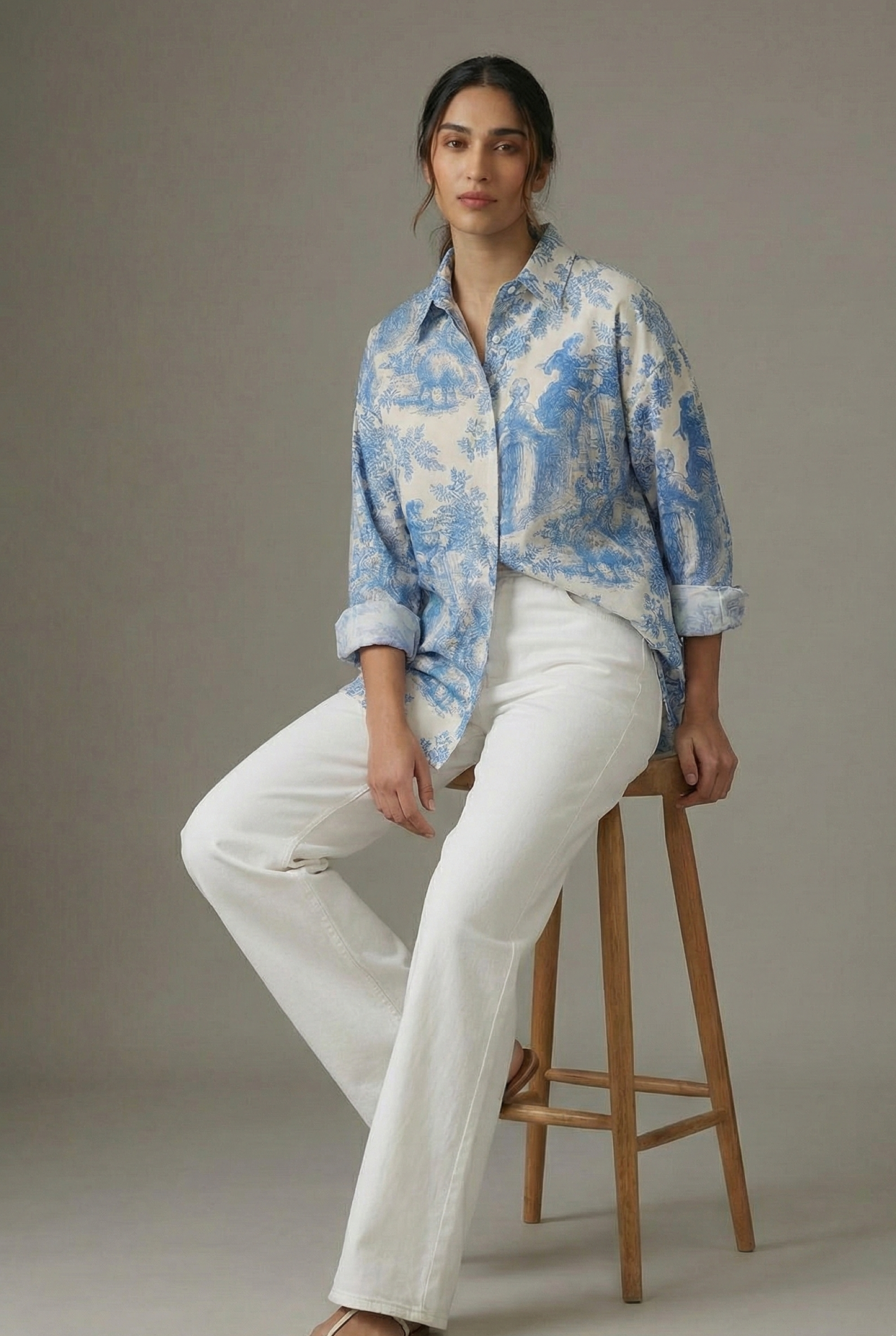 Blue Toile Shirt Garud Wear