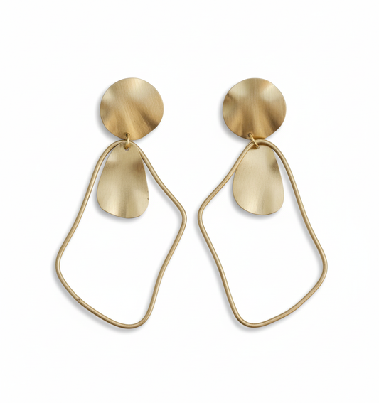 Golden Geo Elegance Earrings Garud Wear