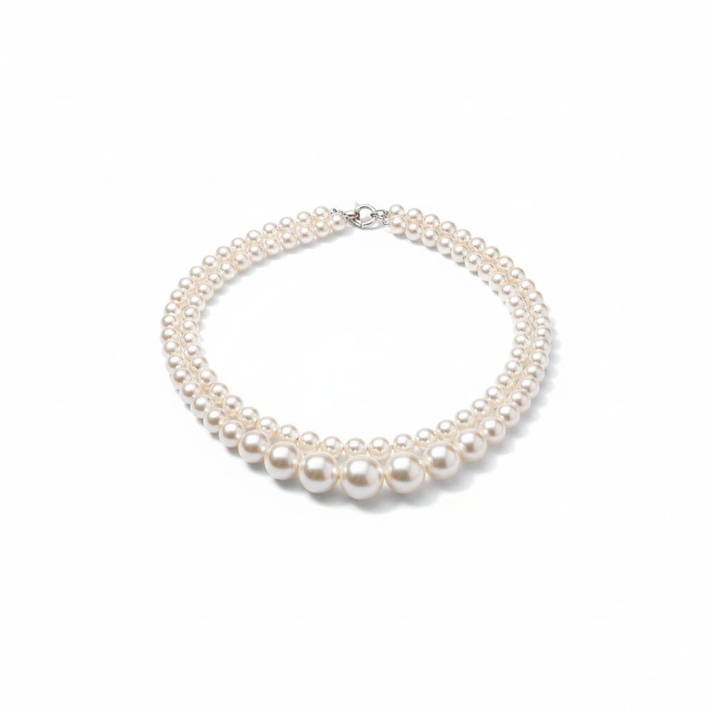 Pearl White Beaded Necklace