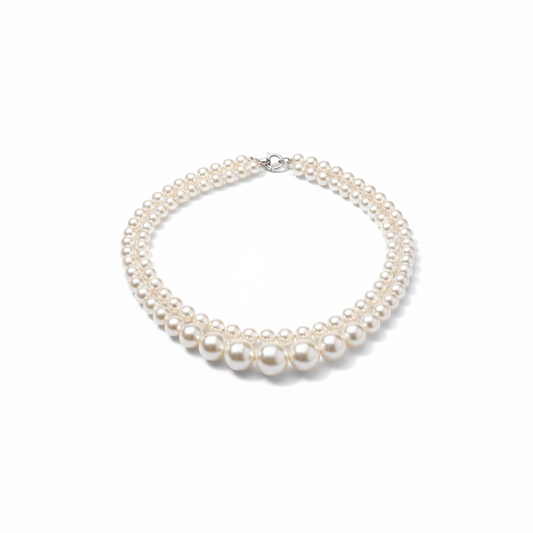Pearl White Beaded Necklace