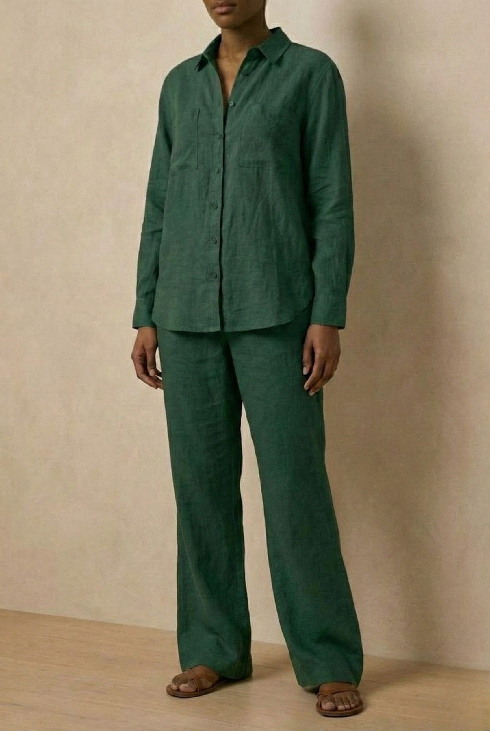 Bottle Green Cord Set Garud Wear