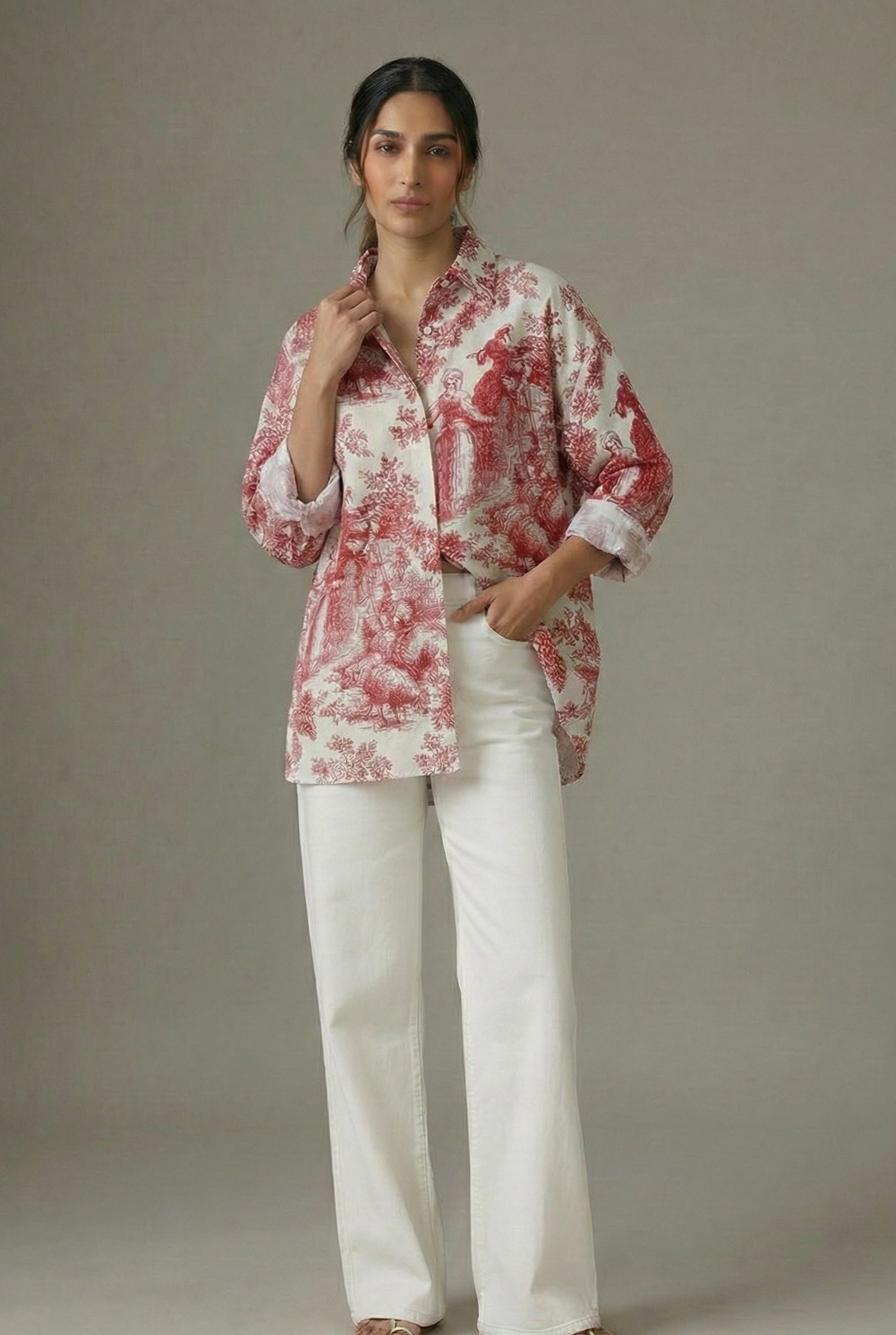 Red Toile Shirt Garud Wear