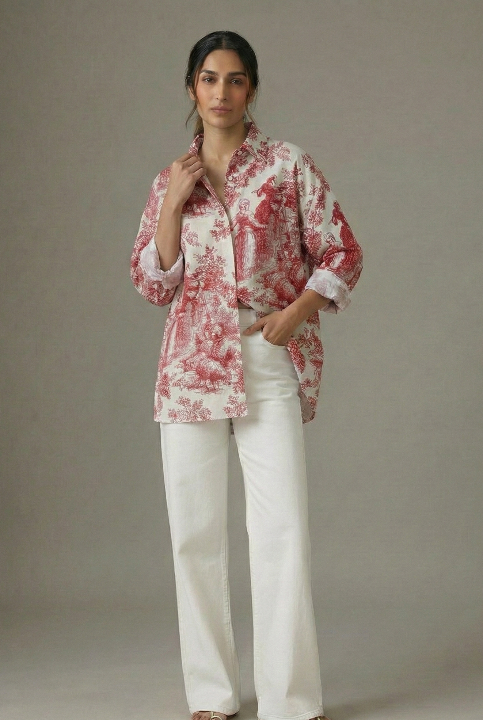 Red Toile Shirt Garud Wear