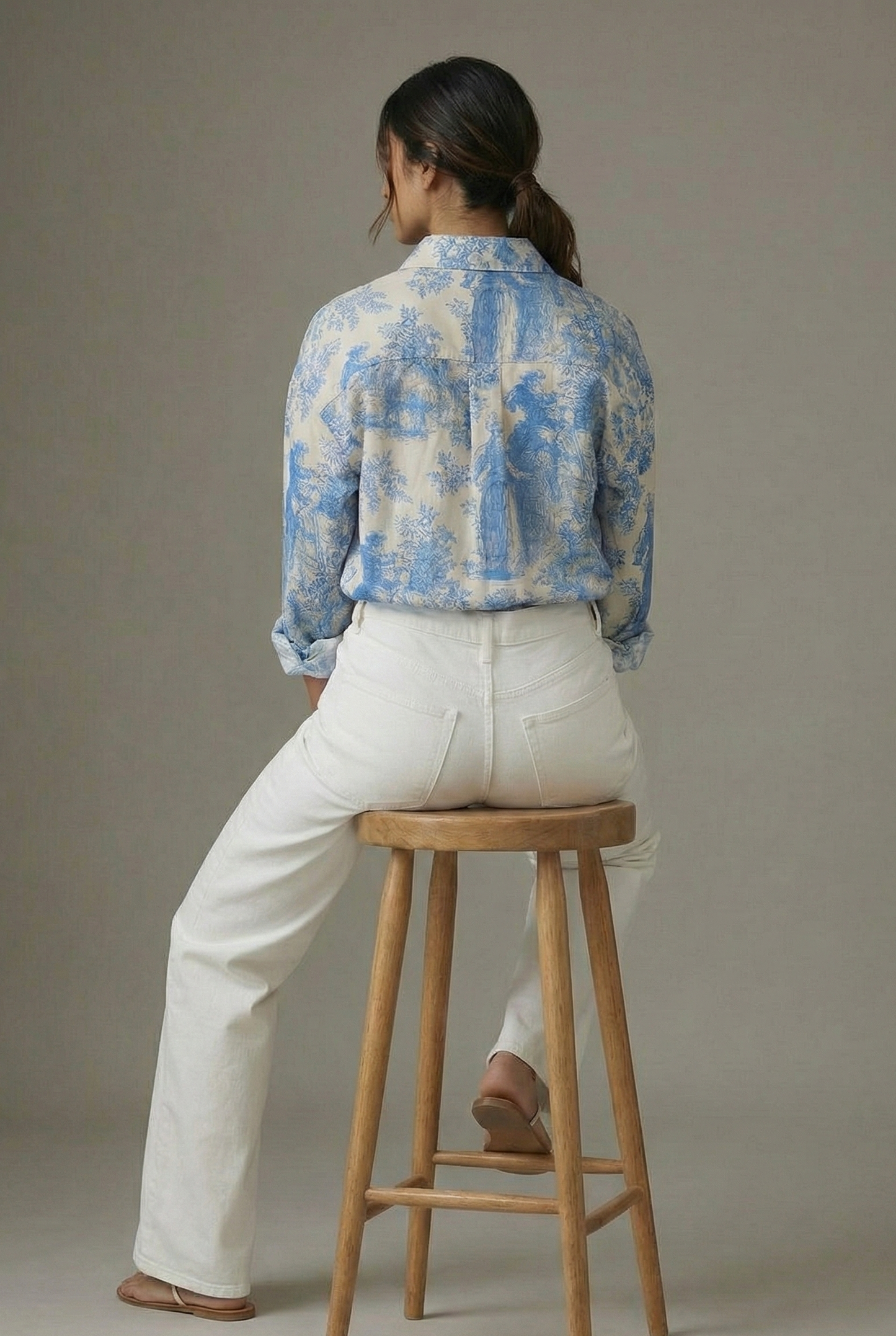 Blue Toile Shirt Garud Wear