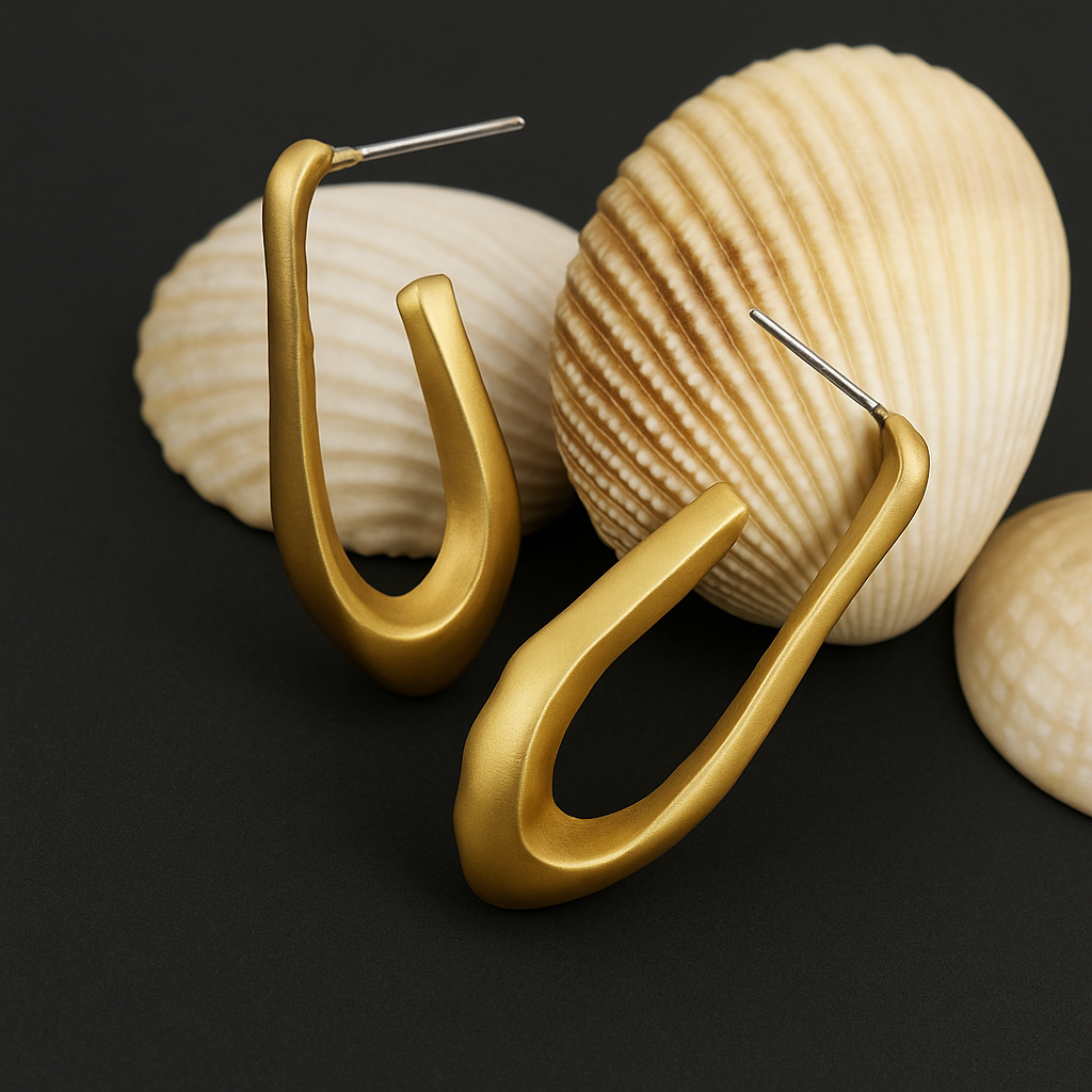 Radiant Grace Golden Earrings Garud Wear