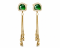 Green Stone Earrings Garud Wear