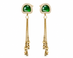 Green Stone Earrings Garud Wear