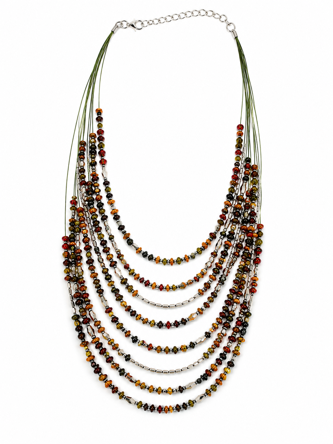 Multicolour layered necklace Garud Wear