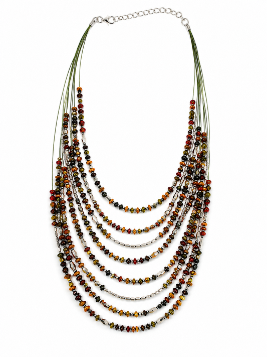 Multicolour layered necklace Garud Wear