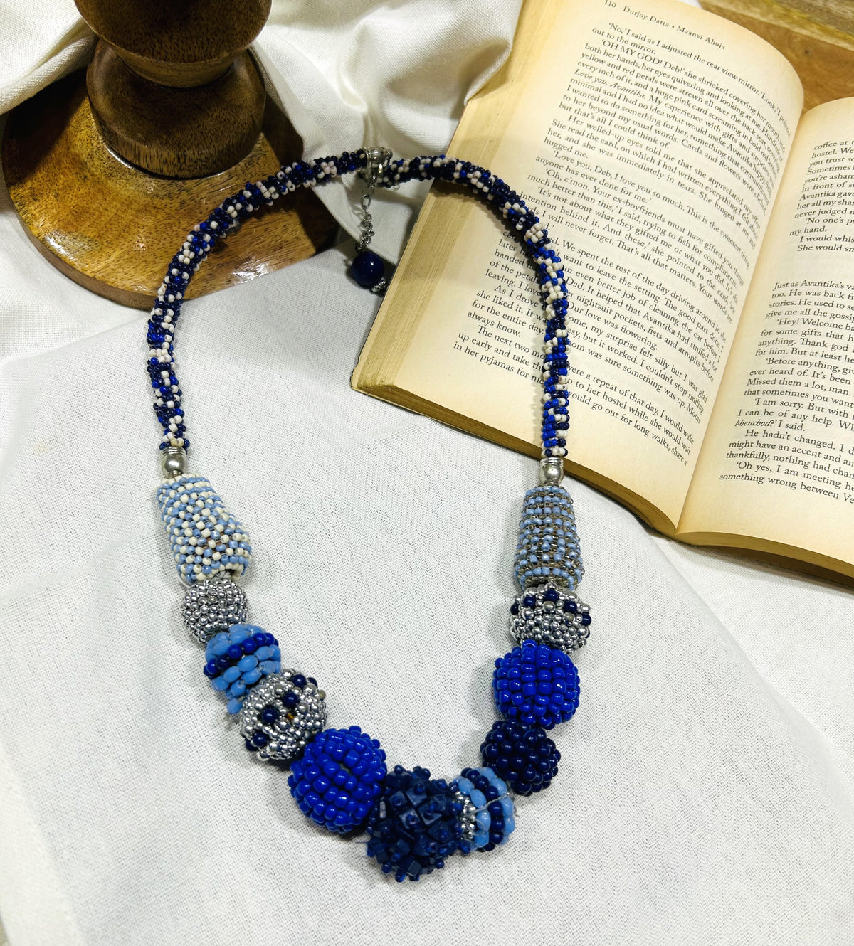 Blue Beads Necklace - Garud Wear