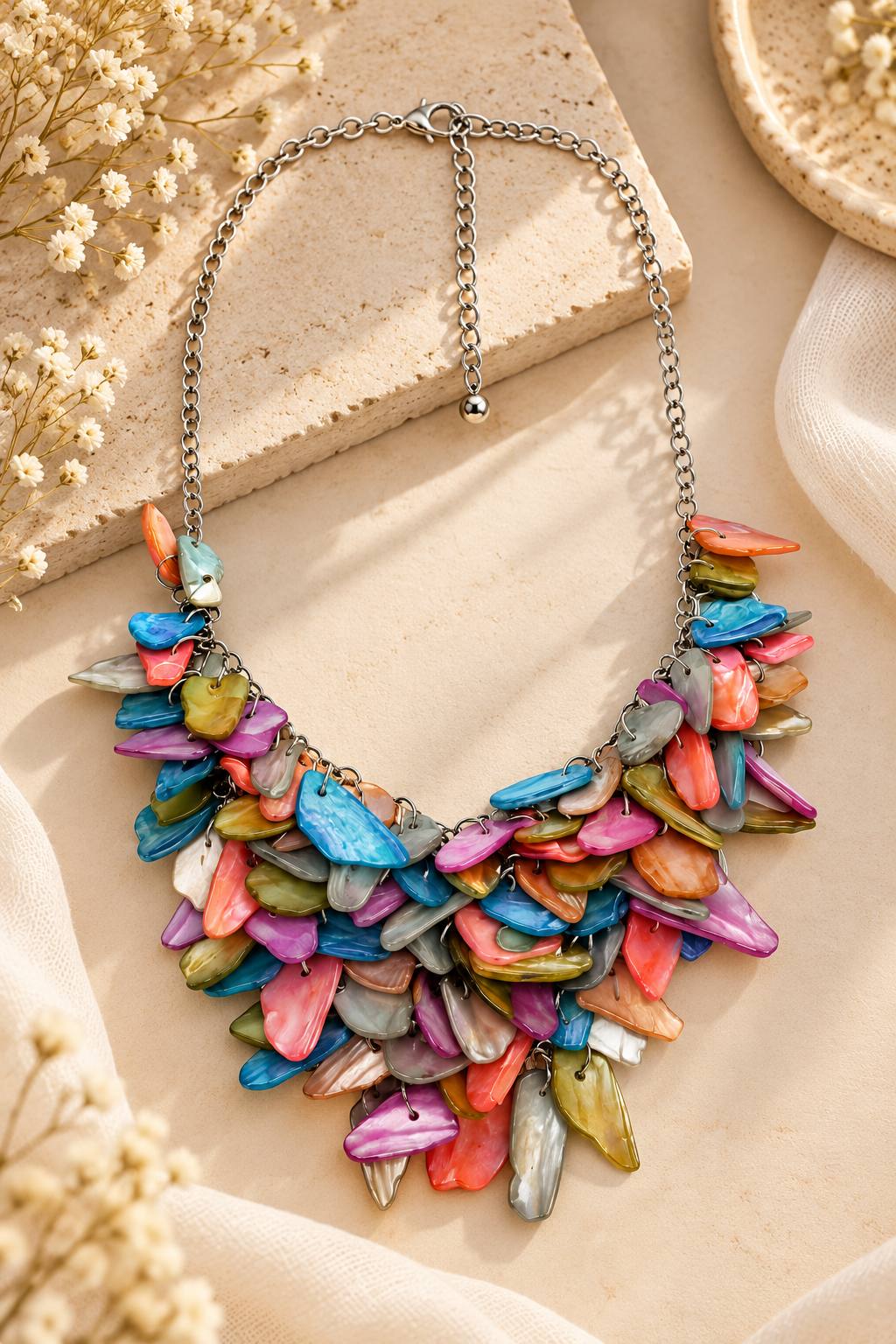 Multicolour Shell Necklace Garud Wear