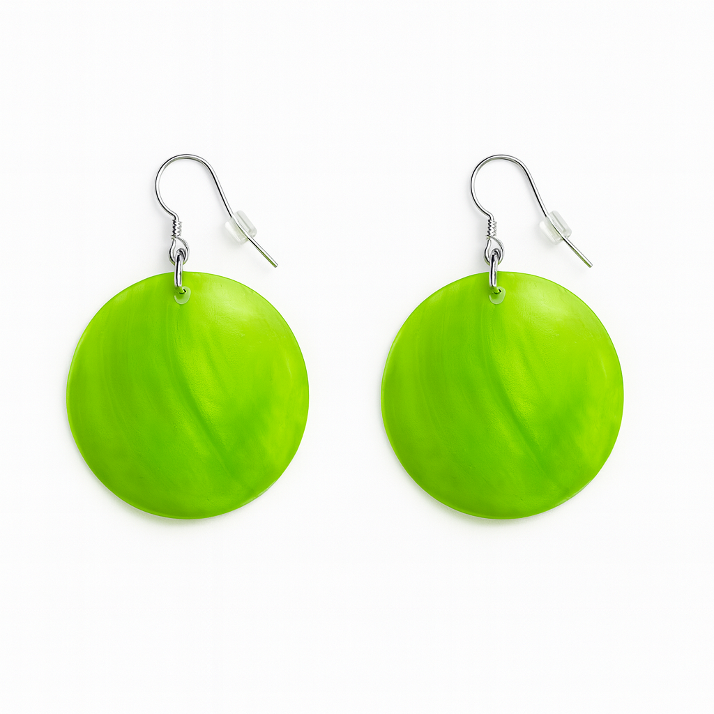The Green Shell Breeze Earrings Garud Wear