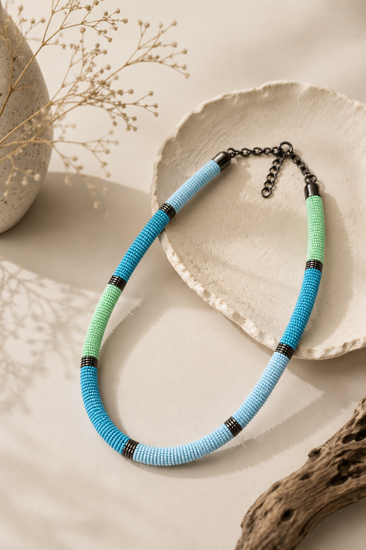 Multicolour Bead Handmade Necklace Garud Wear