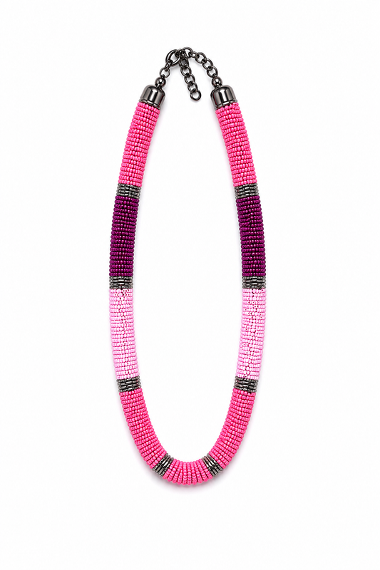 Pink Beads Elegant Handmade Garud Wear