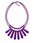 Purple Handcrafted Wooden Necklace Garud Wear
