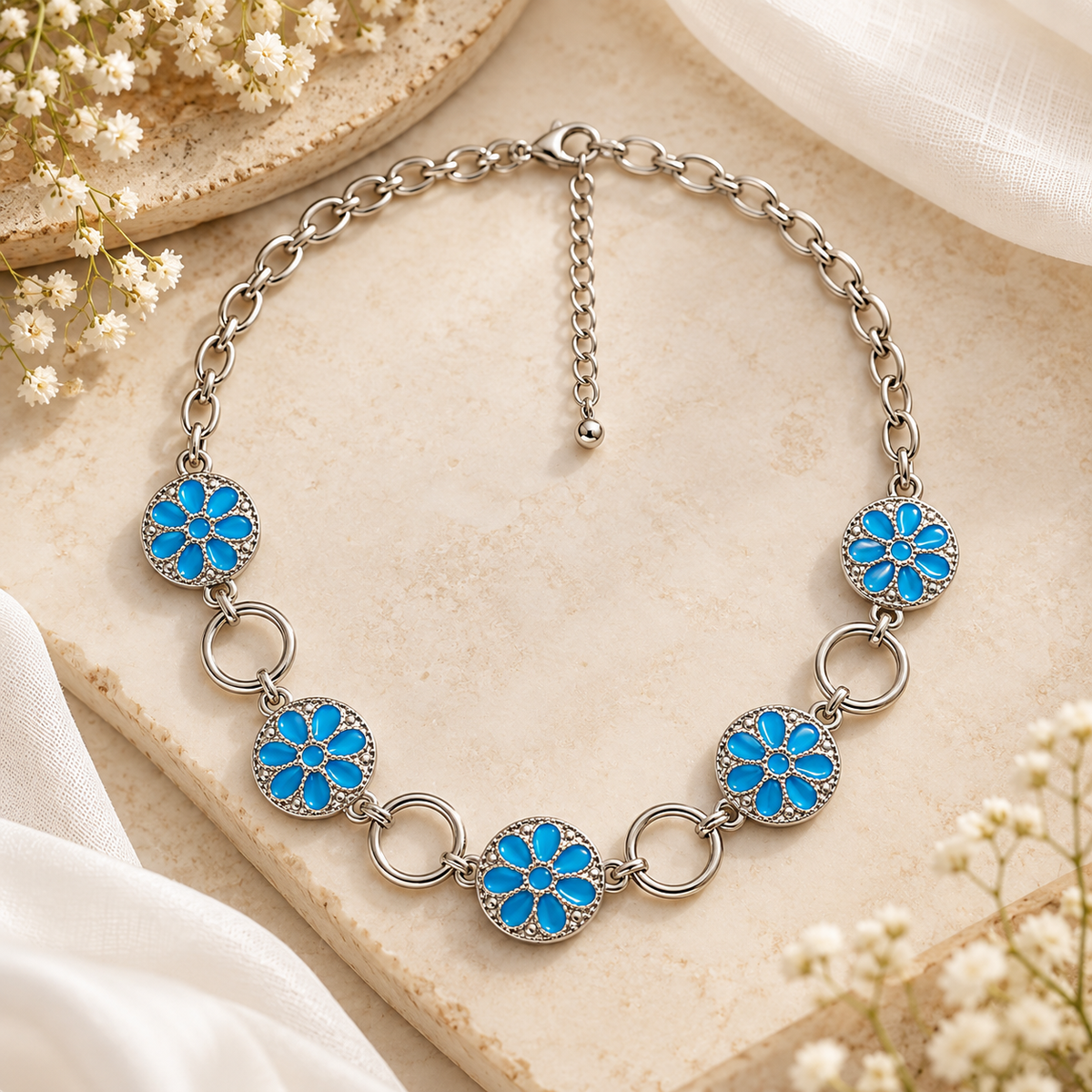 Silver Turquoise Necklace Garud Wear