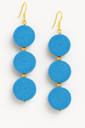 Blue Breeze Raffia Drop Earrings Garud Wear
