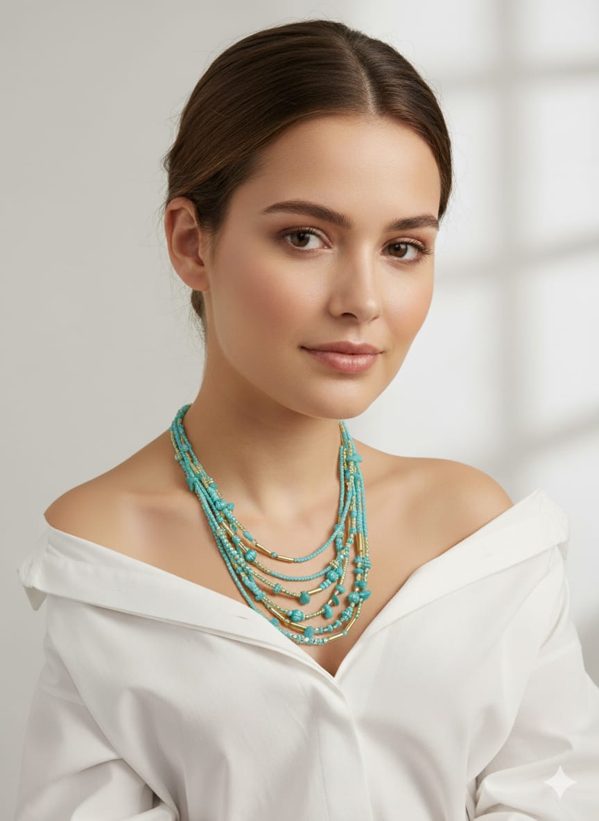 Ocean Breeze Beaded Necklace Garud Wear