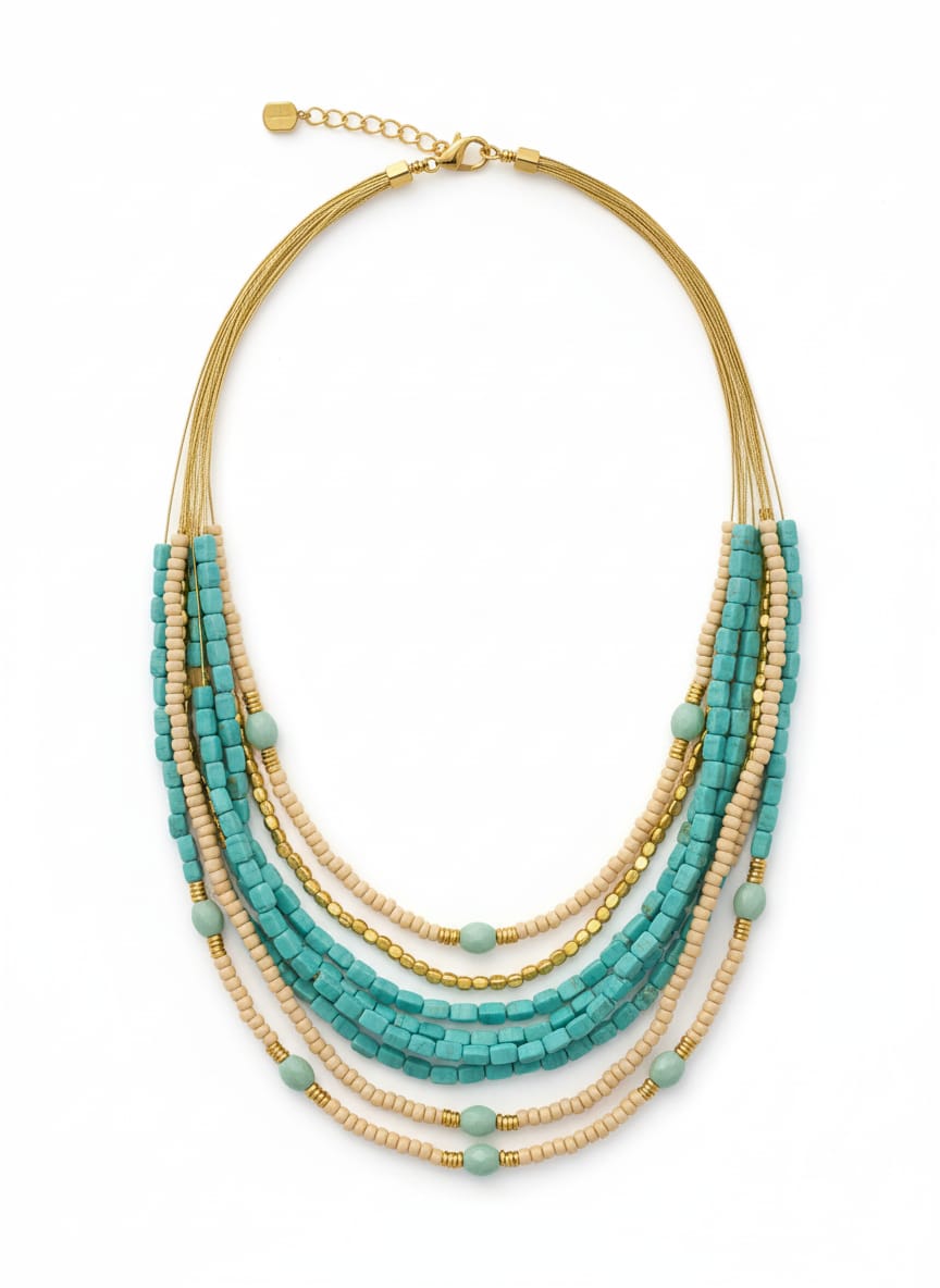Ocean Breeze Beaded Necklace Garud Wear