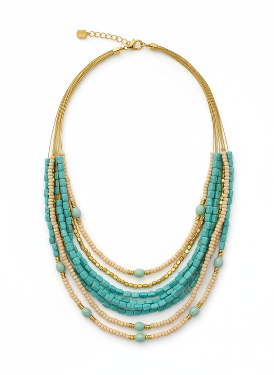 Ocean Breeze Beaded Necklace Garud Wear